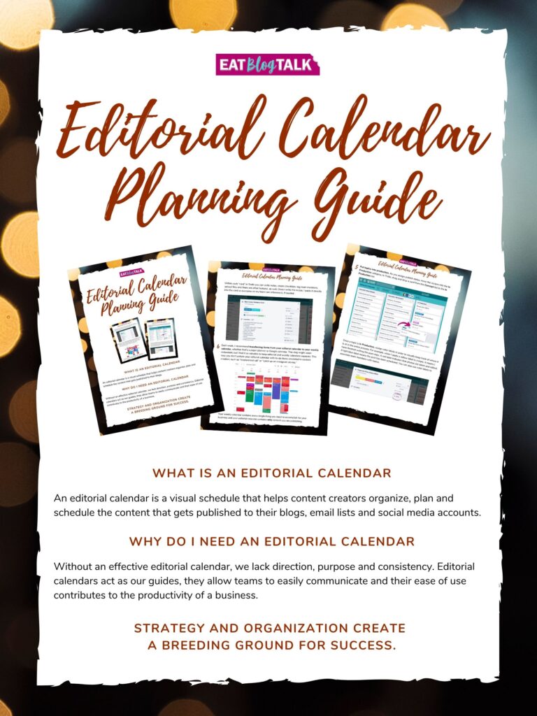 front cover image of an editorial calendar planning guide