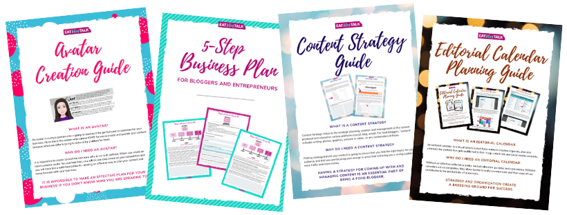 lineup of 4 covers of business guides