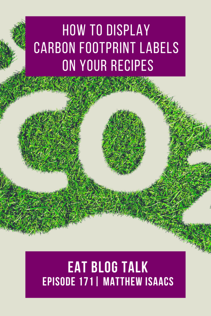 pinterest image for how to display carbon footprint labels on your recipes