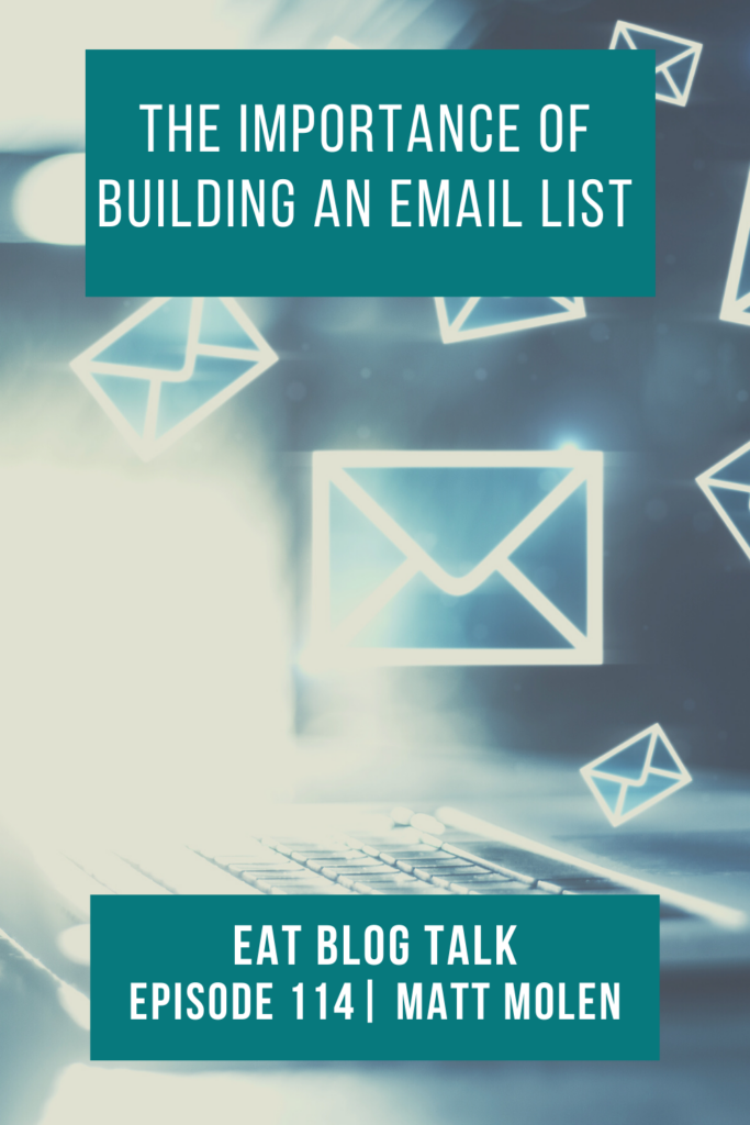 pinterest image for the importance of building an email list