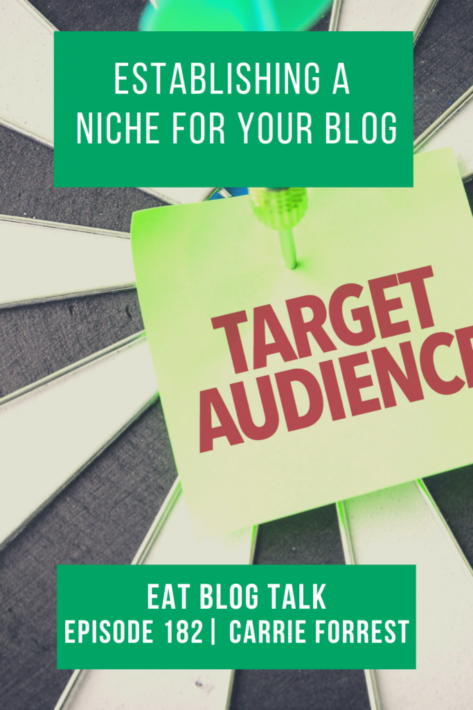 pinterest image for establishing a niche for your blog