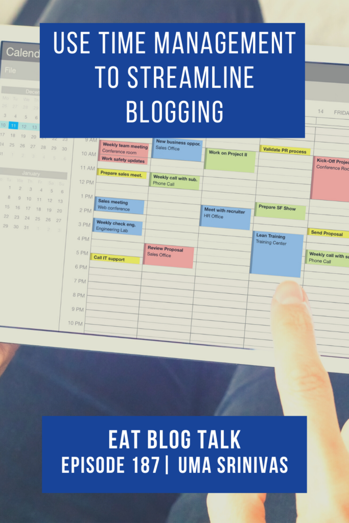 pinterest image for use time management to streamline blogging