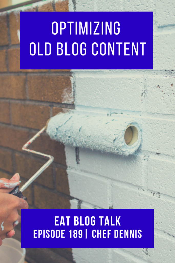 pinterest image for optimizing old blog content