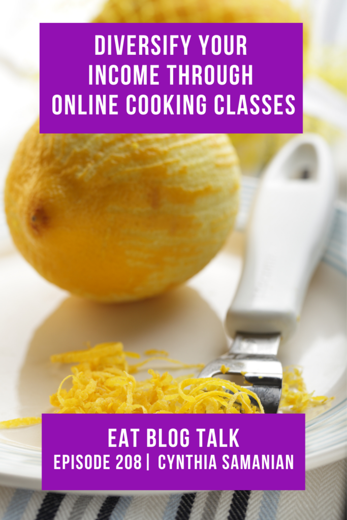 pinterest image for diversify your income through online cooking classes